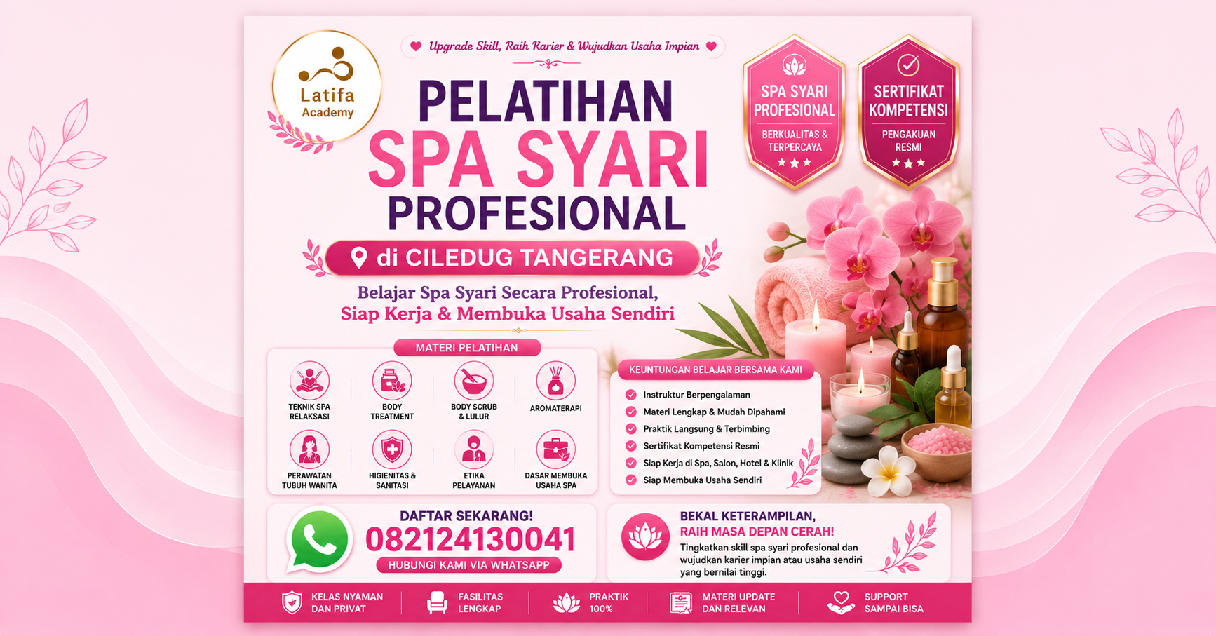 Pelatihan Spa Syari Profesional di Ciledug Tangerang 082124130041